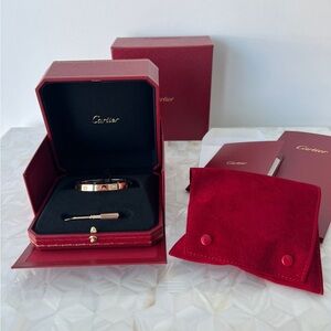 Cartier Rose Gold Love Bracelet with diamonds